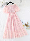 Cute A line daisy flower dress girl summer dress HZ1023