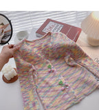 Korean slim warm long sleeve V-Neck Sweater Coat HZ1023