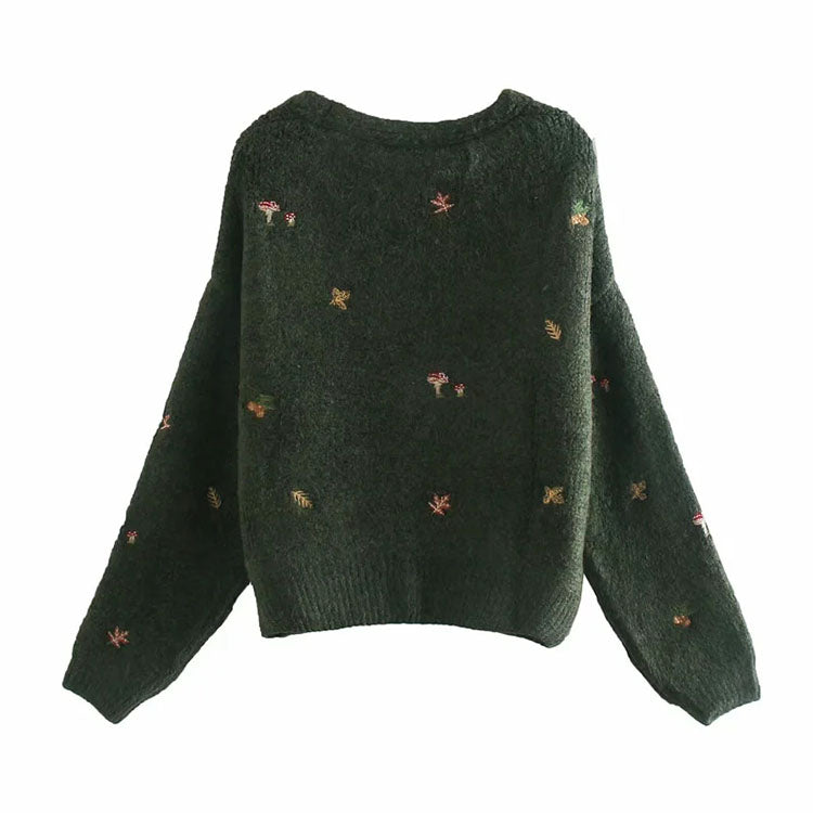 Simple and versatile aging Knitted Top Pullover HZ1023
