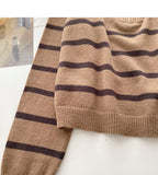 Lapel Half Zip stripe contrast panel long sleeve top HZ1023