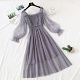 Super xiansen style thin mesh dress HZ1023