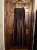 Pink Brown Vintage Exquisite Beaded Spaghetti Strap Long Tulle Elegant Ball Gown Evening Dress Party Dress Prom Dress HZ1023