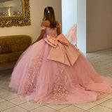 Blue gorgeous exquisite floral applique strapless long prom dress evening gown quinceanera dress sweet 16 years old dress HZ1023